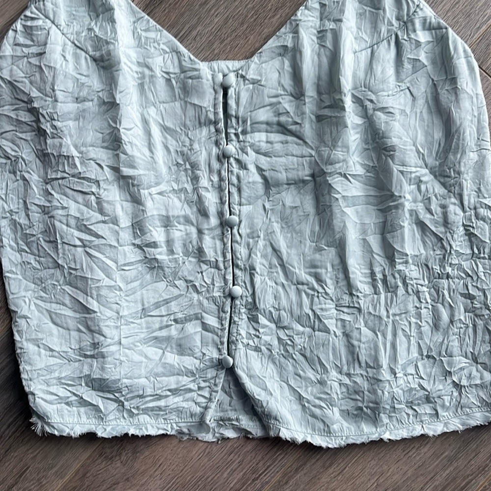 NWOT Free People Flowy Button Down Tank Top - Picture 3 of 4